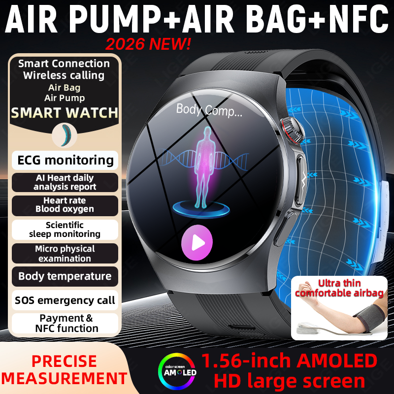 Fall Detection Watch - LIGE 2026 New Air Pump Airbag