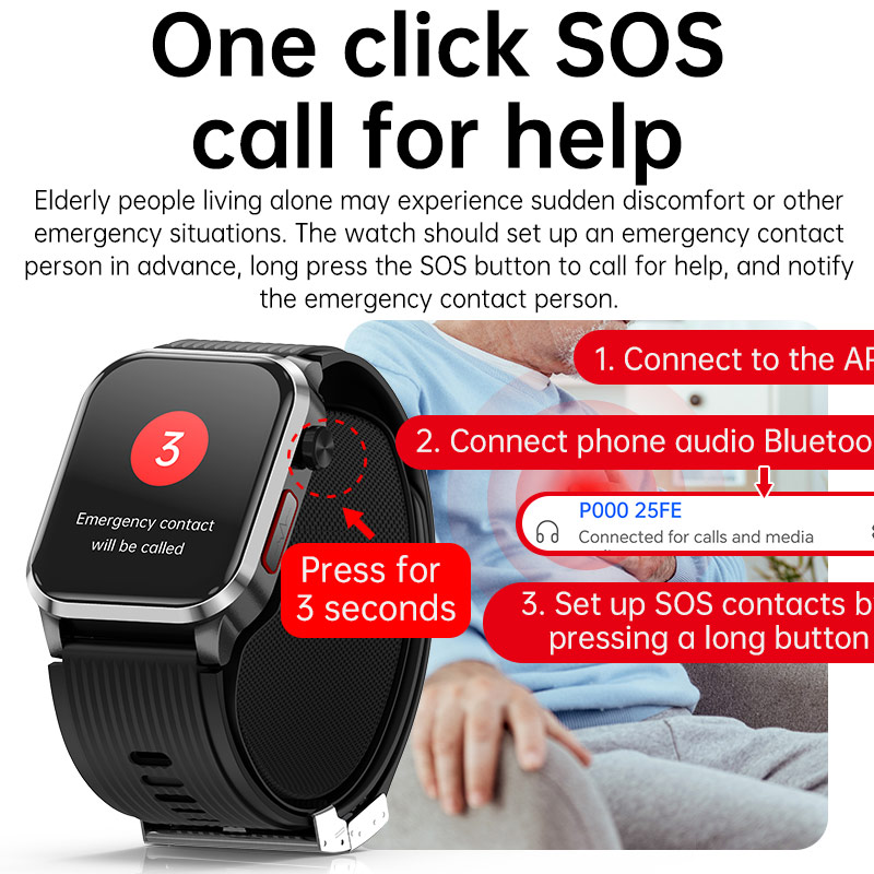 P300pro BT Call Air Pump Airba - Fall Detection Watch reseña y precio