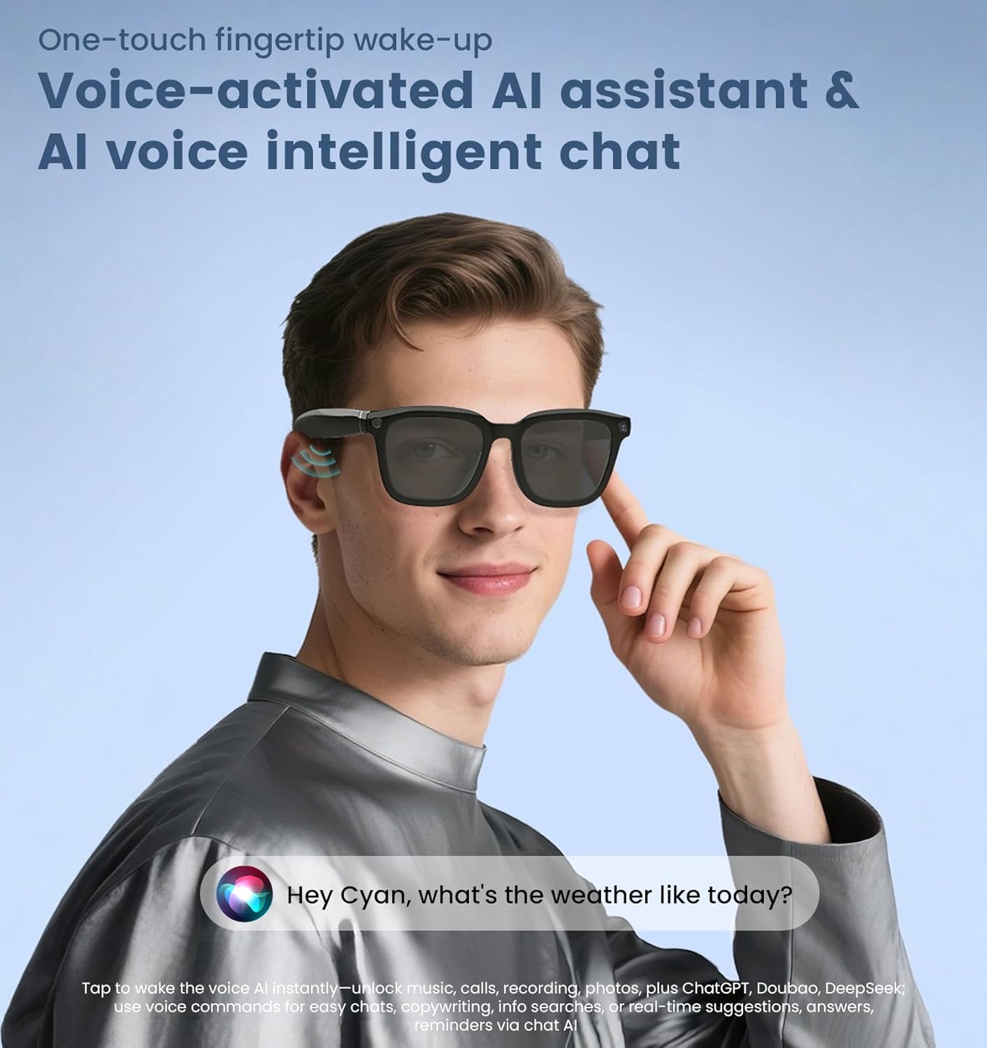 AI Smart Camera Glasses 1080P  - Smart Glasses Lens reseña y precio