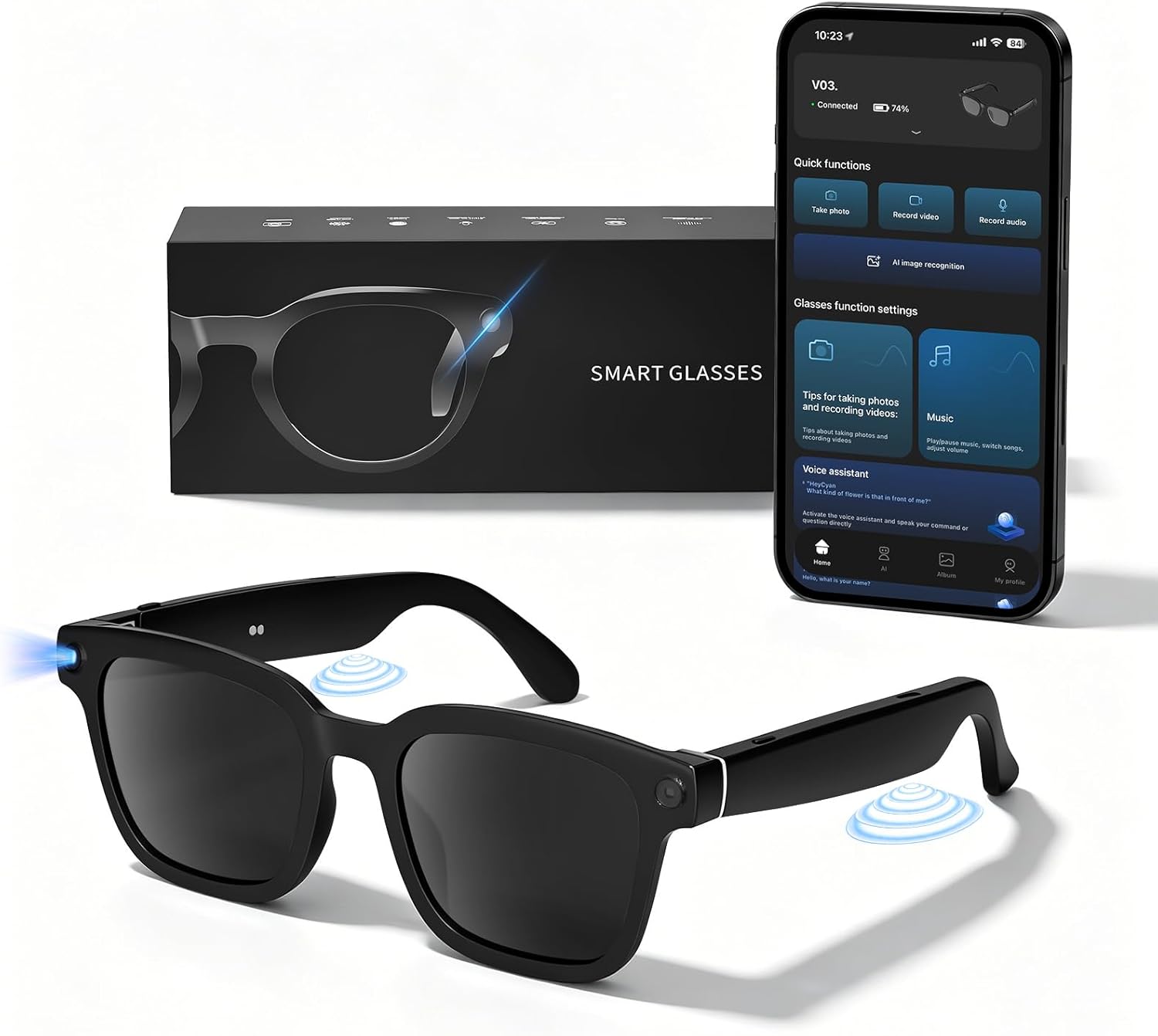HD Camera Bluetooth Smart Glas - Smart Glasses Lens reseña y precio
