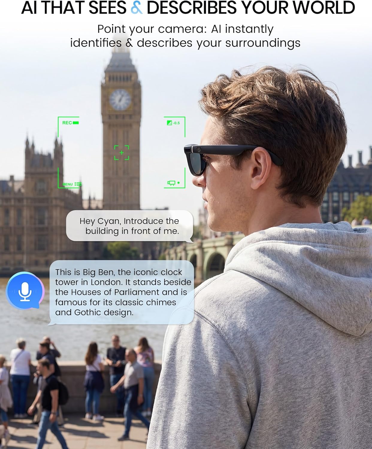 HD Camera Bluetooth Smart Glas - Smart Glasses Lens reseña y precio