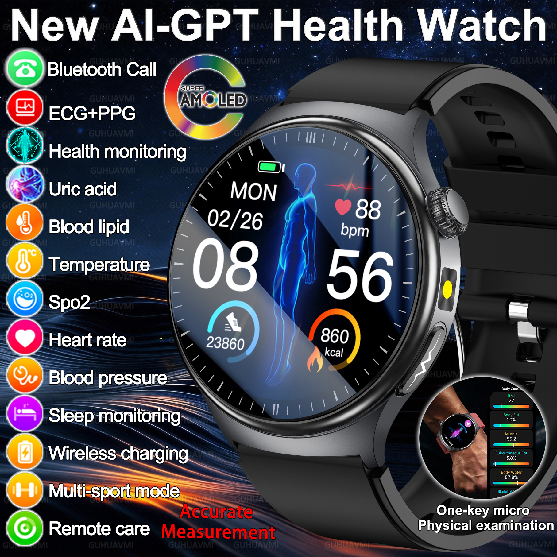 2026 New Accurate Diagnosis Sm - Fall Detection Watch reseña y precio