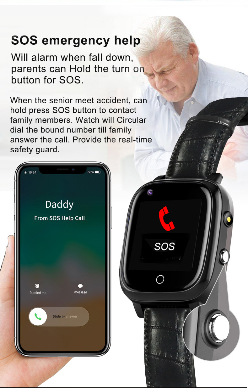Elderly Smart Watch For Old Pe - Fall Detection Watch reseña y precio