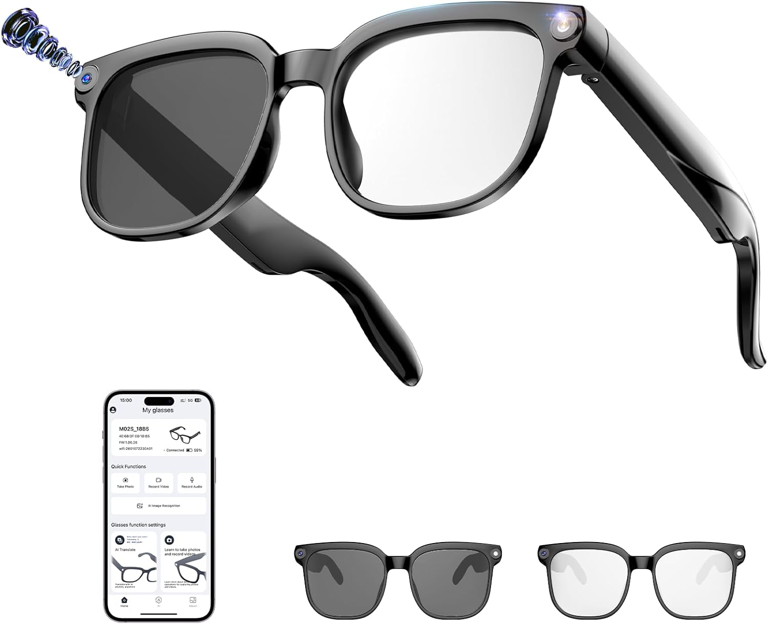 AI Smart Glasses: 8MP Camera,  - Smart Glasses Lens reseña y precio