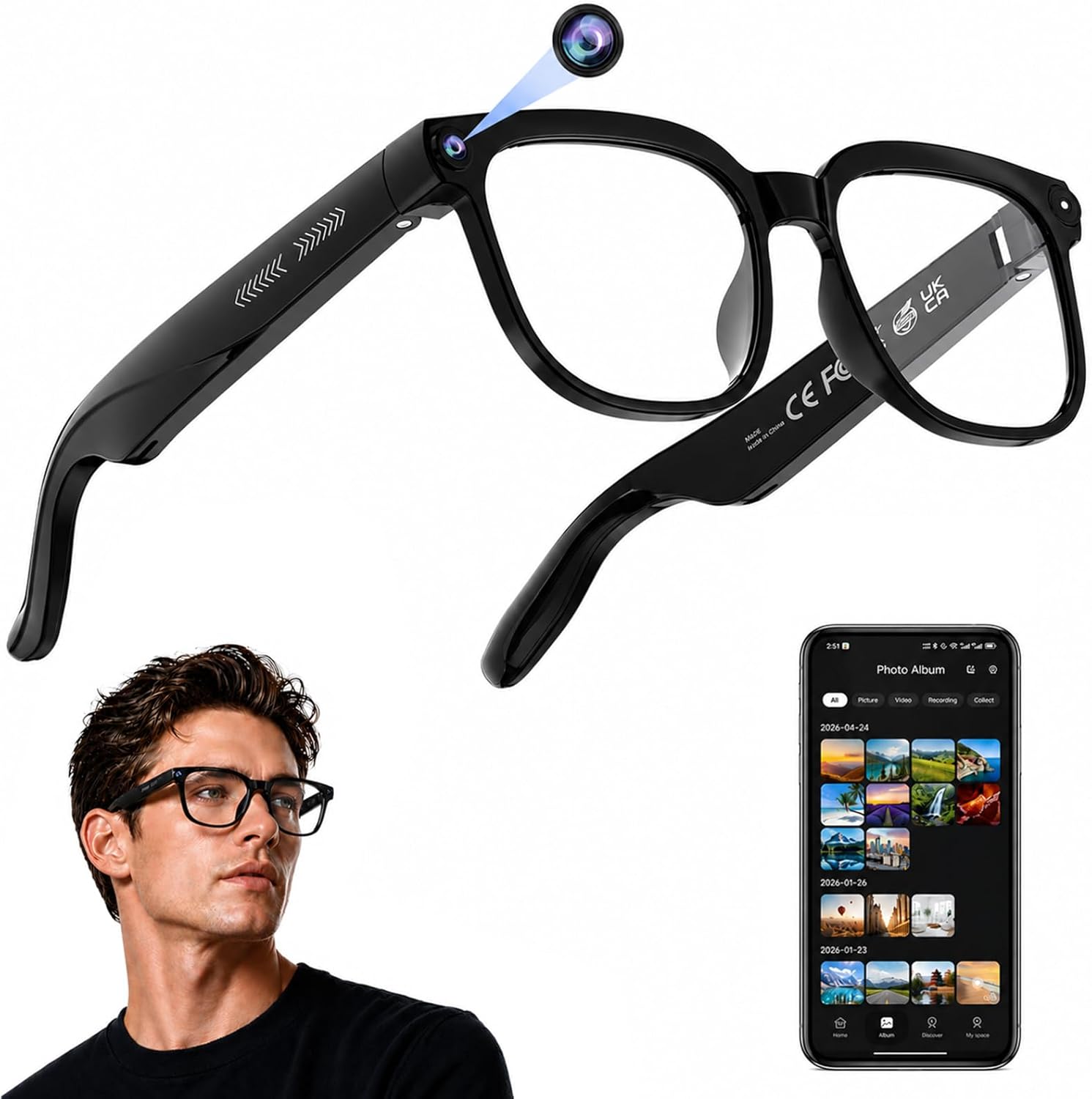AI Smart Glasses: 4K Camera, R - Smart Glasses Lens reseña y precio