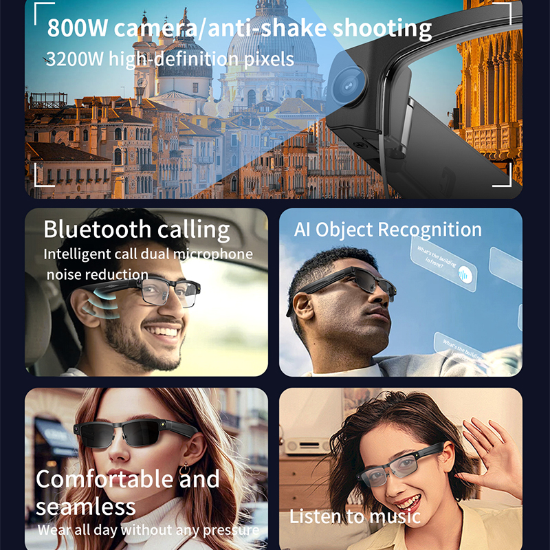 Al Smart Photo Glasses 800W Ca - Smart Glasses Lens reseña y precio
