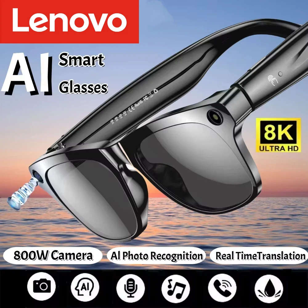 Lenovo AI Smart Glasses 8K HD  - Smart Glasses Lens reseña y precio