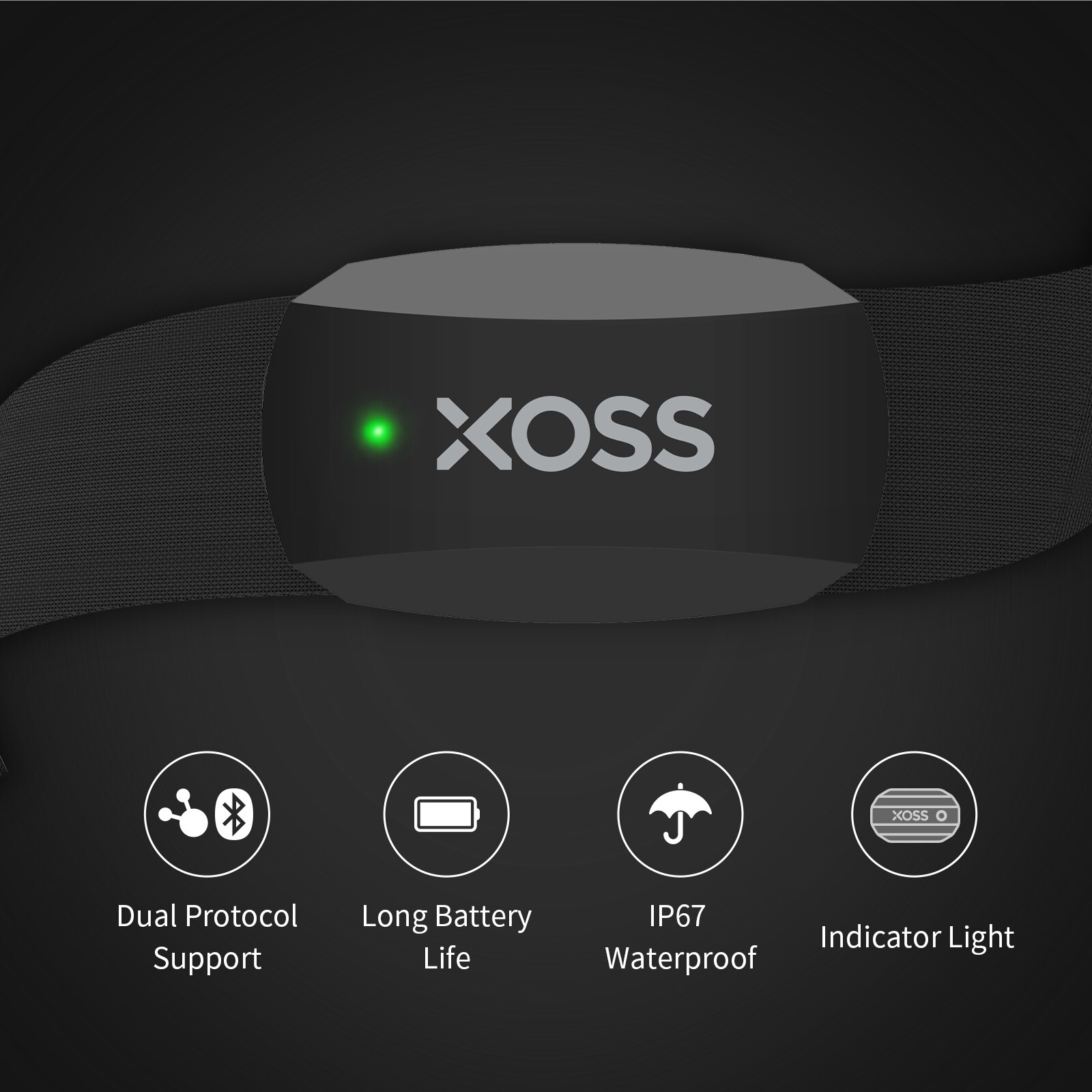 XOSS X2 Chest Strap Heart Rate - Breath Rate Monitor reseña y precio