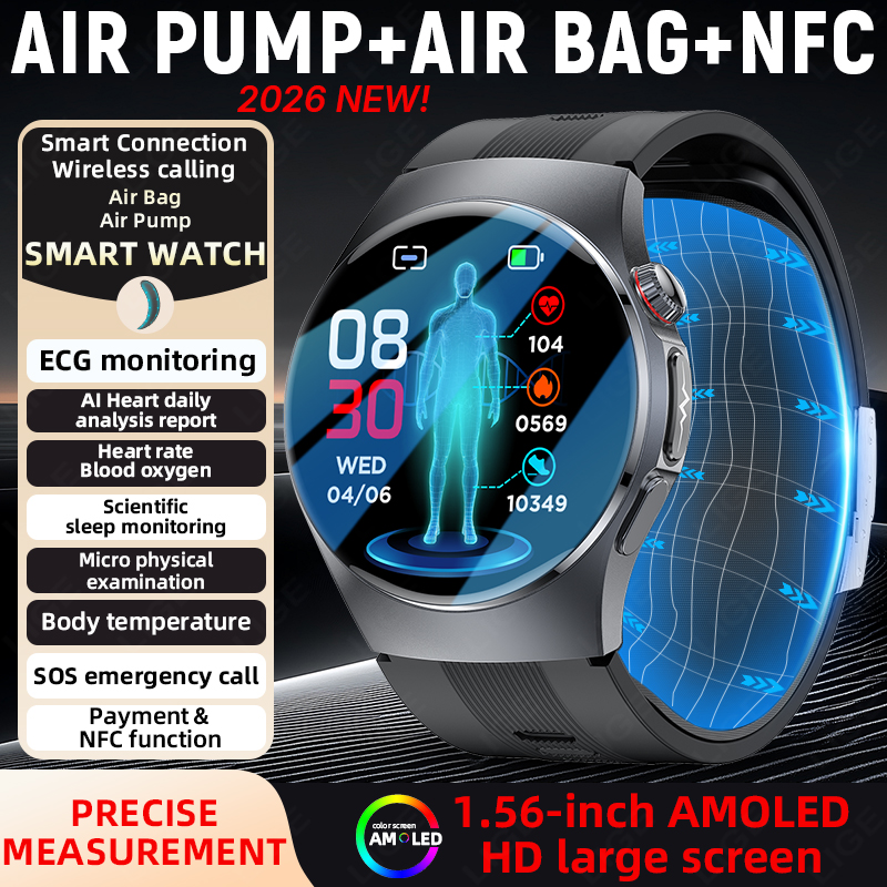 LIGE New Air Pump Airbag Smart - Fall Detection Watch reseña y precio