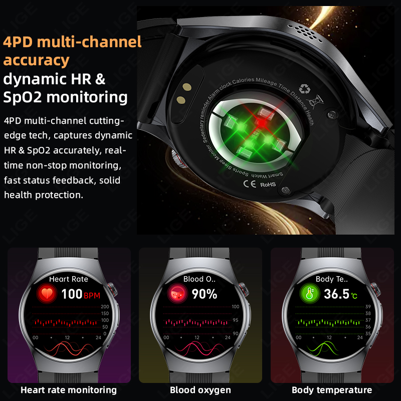 LIGE New Air Pump Airbag Smart - Fall Detection Watch reseña y precio