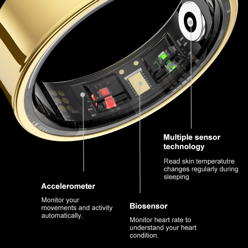 Smart Ring with Charging Case, - Temperature Ring Skin reseña y precio