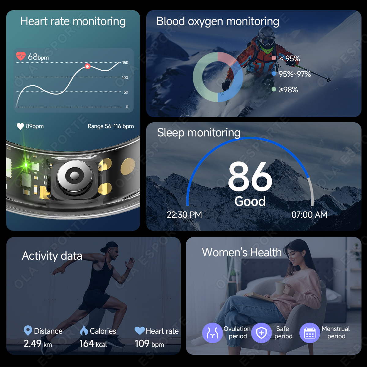 R09 Smart Ring Men Women with  - Temperature Ring Skin reseña y precio