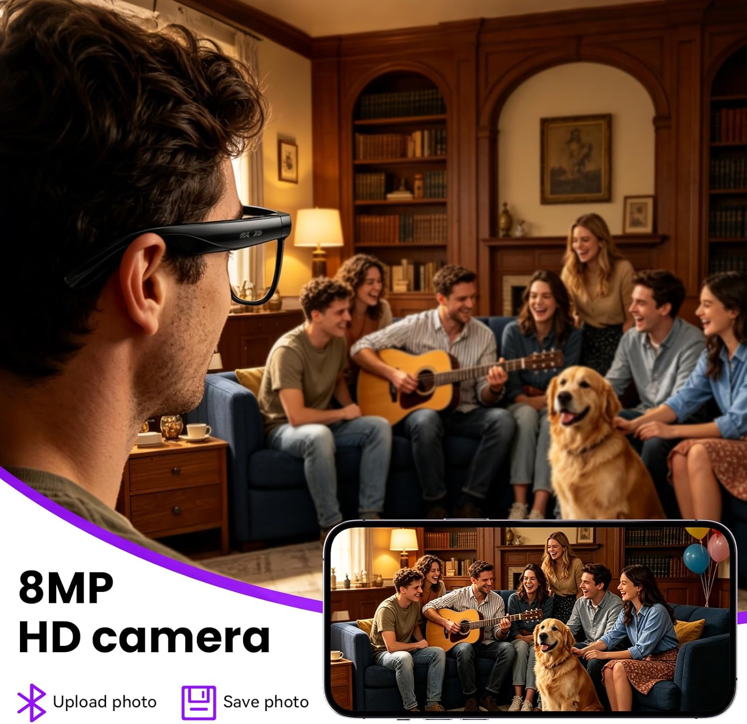 8MP Camera Smart Glasses: 4K P - Smart Glasses Lens reseña y precio