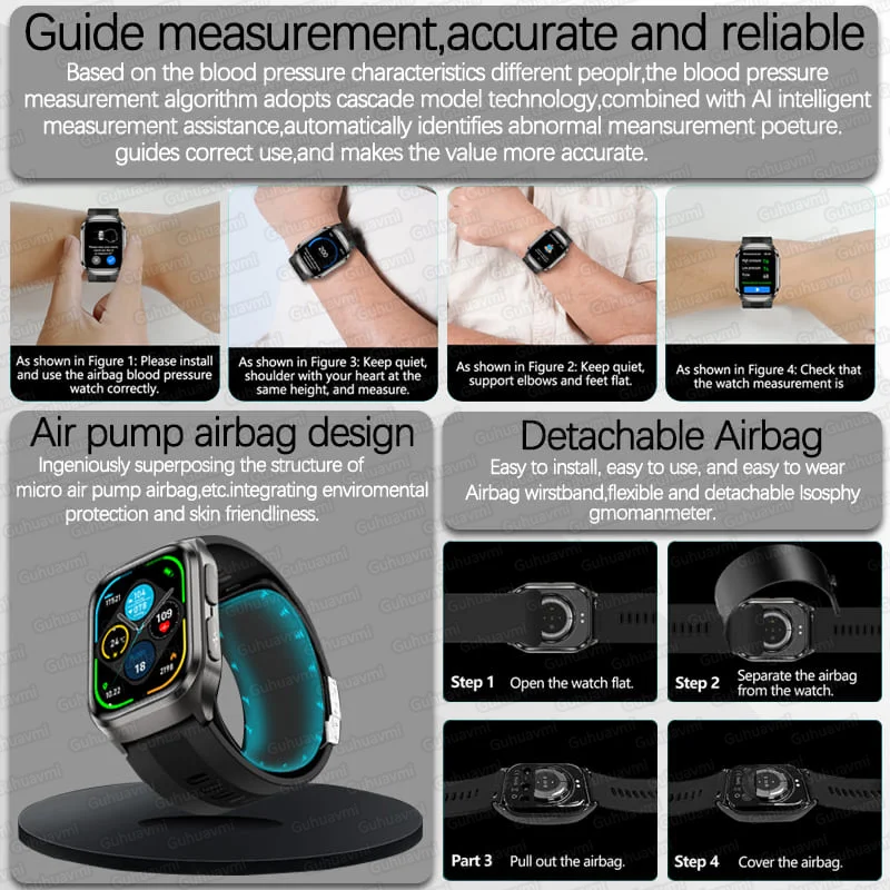 2026New Air Pump Airbag True B - Fall Detection Watch reseña y precio