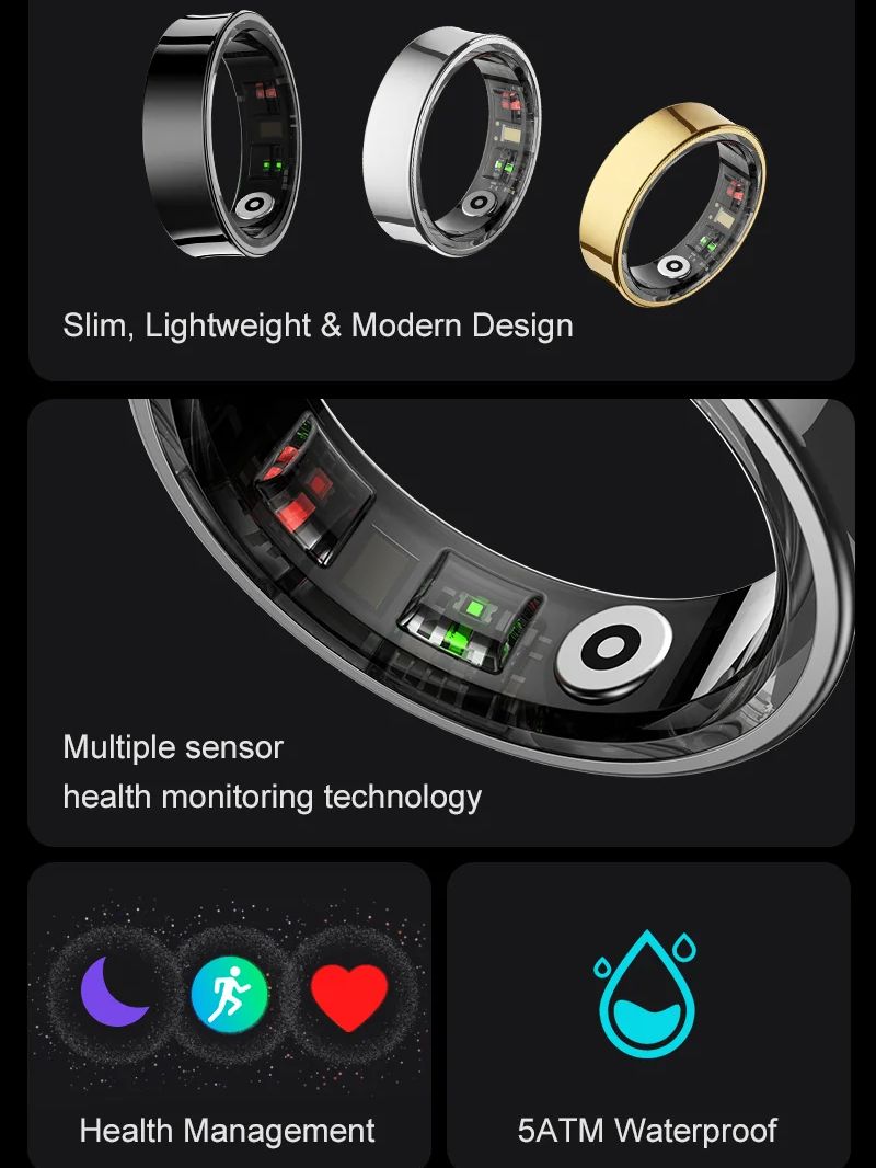 New Smart Ring R09 Health Moni - Temperature Ring Skin reseña y precio