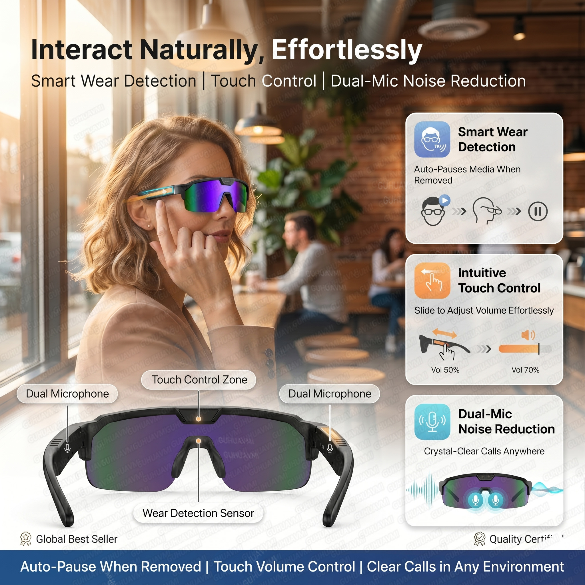 Smart Glasses with 4K HD Anti- - Smart Glasses Lens reseña y precio