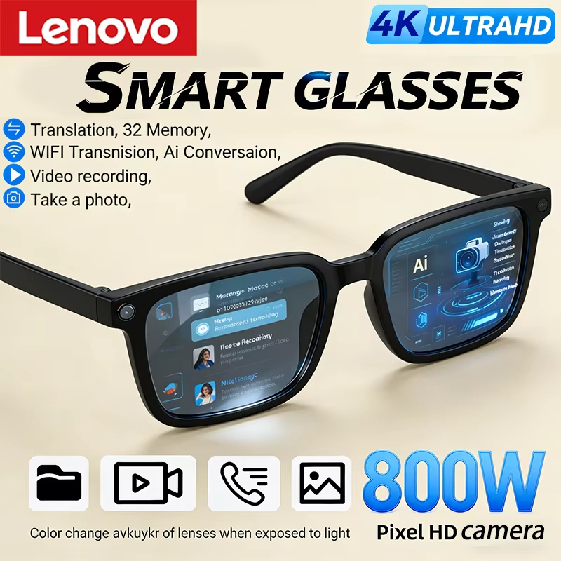 Lenovo AI Smart Glasses 8K HD  - Smart Glasses Lens reseña y precio